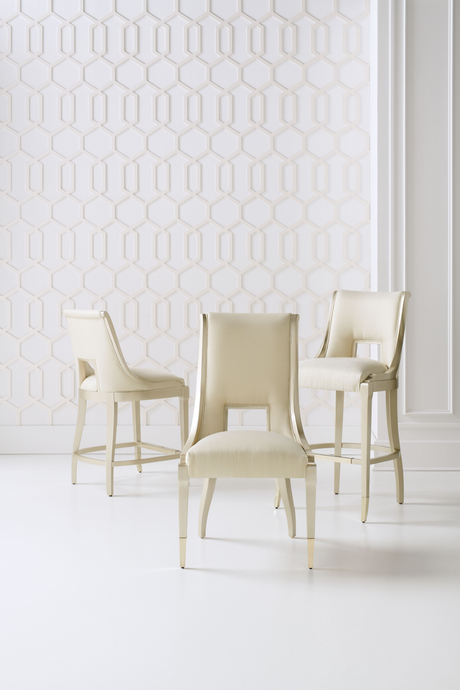 Cream Upholstered Bar Stool | Caracole In Good Taste | Oroa.com