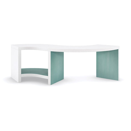 White S-Shaped Cocktail Table | Caracole Over Flow