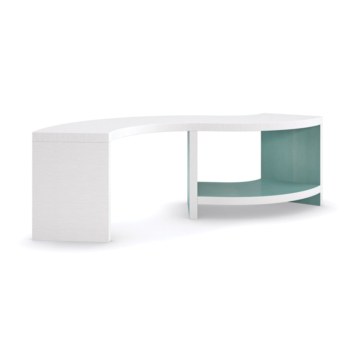 White S-Shaped Cocktail Table | Caracole Over Flow