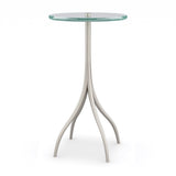 Silver & Glass Accent Table | Caracole Point Taken