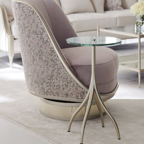 Silver & Glass Accent Table | Caracole Point Taken