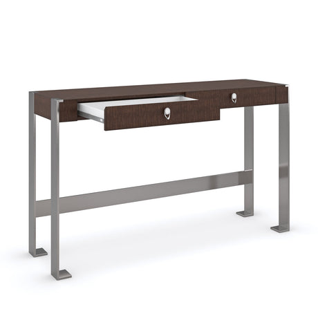Metal Legged 2-Drawer Desk | Caracole Open for Business