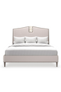 Cream Chenille Modern Bed | Caracole Crescendo | Oroa.com
