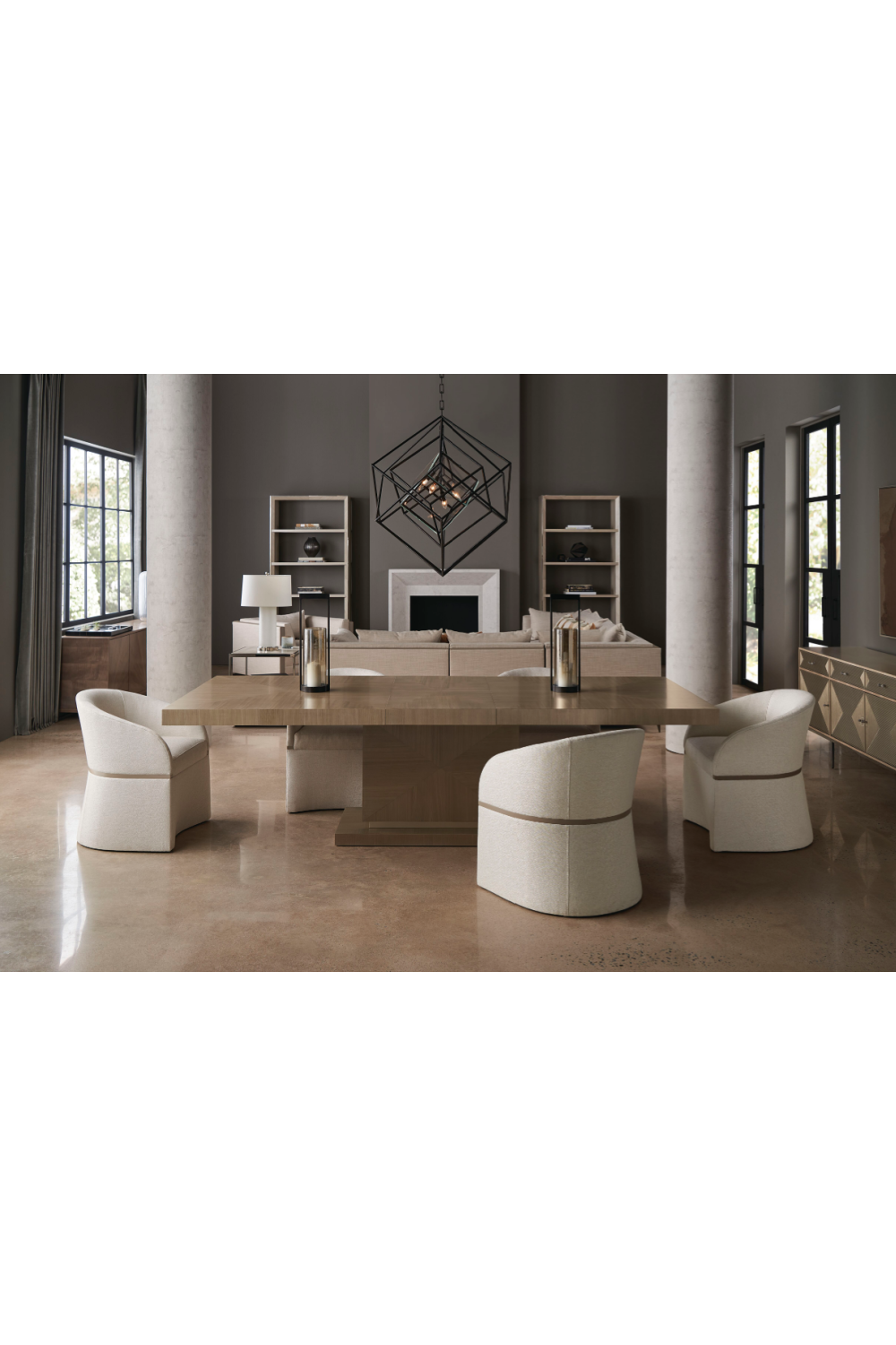 Gray Wooden Extendable Dining Table | Caracole Horizon | Oroa.com