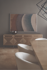 Geometrical Patterned Wooden Sideboard | Caracole Low Rise | Oroa.com