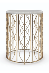 White Marble Side Table | Caracole Style Spotter | Oroa.com