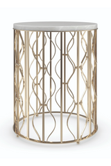 White Marble Side Table | Caracole Style Spotter | Oroa.com