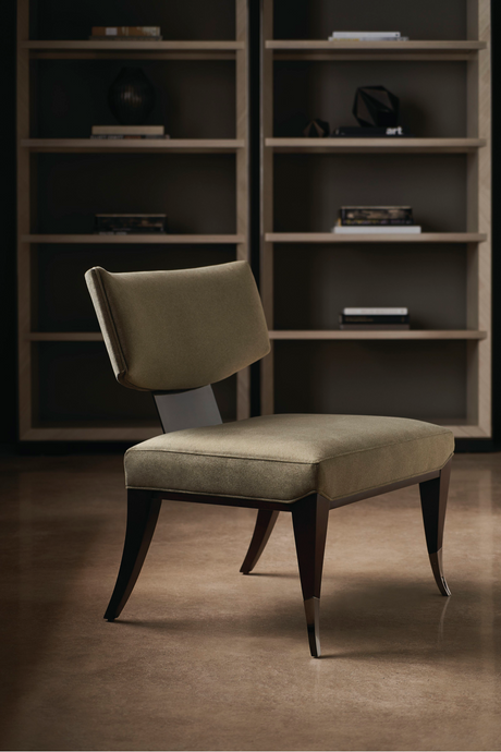 Bronze Glass Shelf Bookcase | Caracole High Rise | Oroa.com