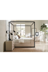 Vinyl 3-Drawer Nightstand | Caracole Silver Lining | Oroa.com