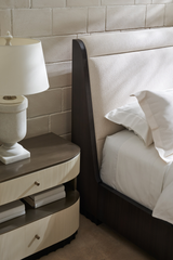 Dark Brown Modern Bed | Caracole Slow Wave | Oroa.com