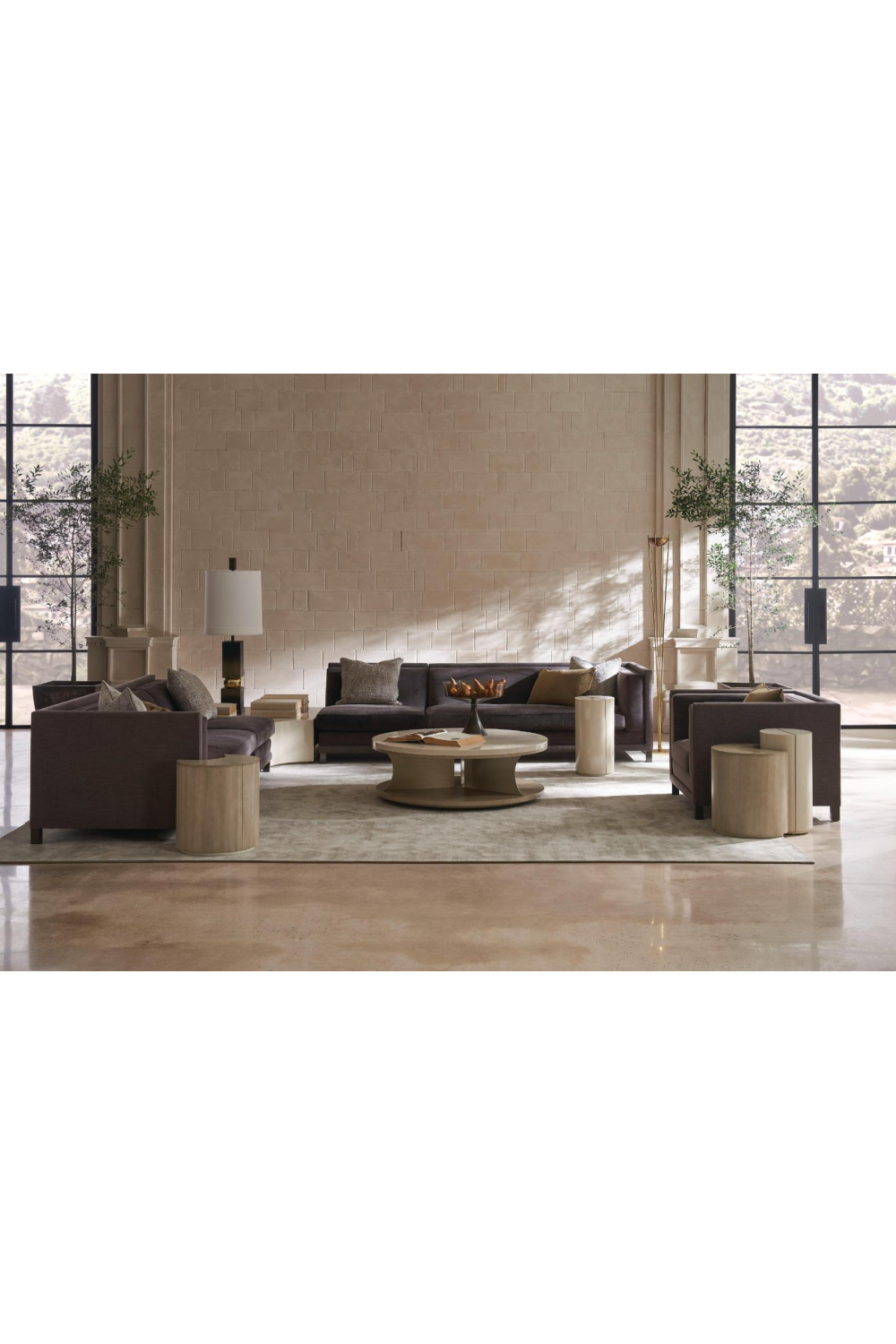 Round Swivel Cocktail Table | Caracole Braces | Oroa.com
