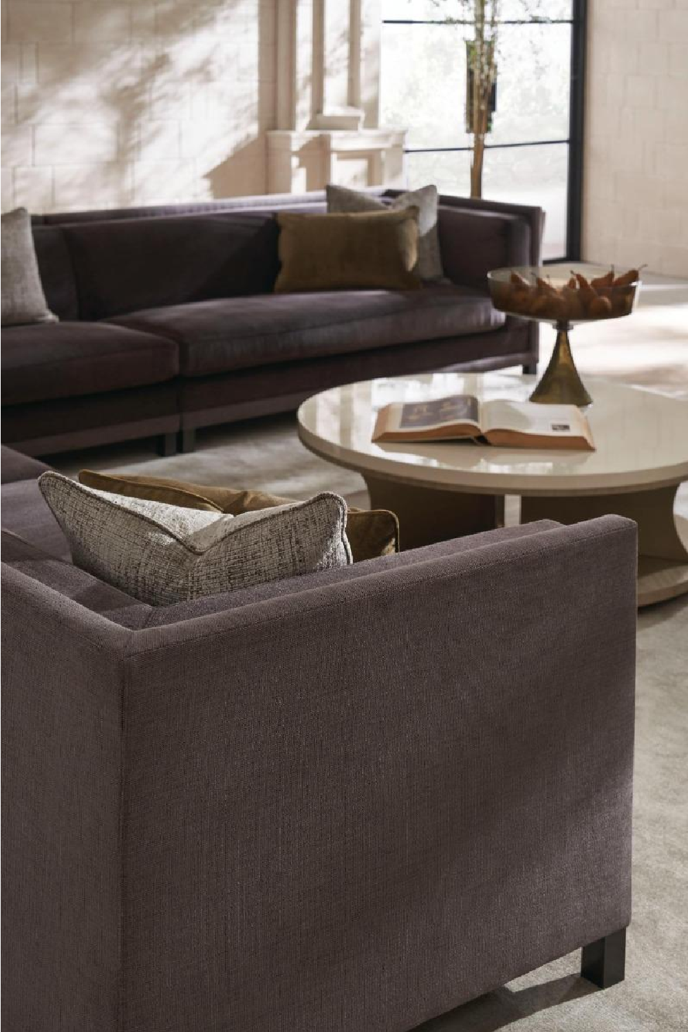 Round Swivel Cocktail Table | Caracole Braces | Oroa.com