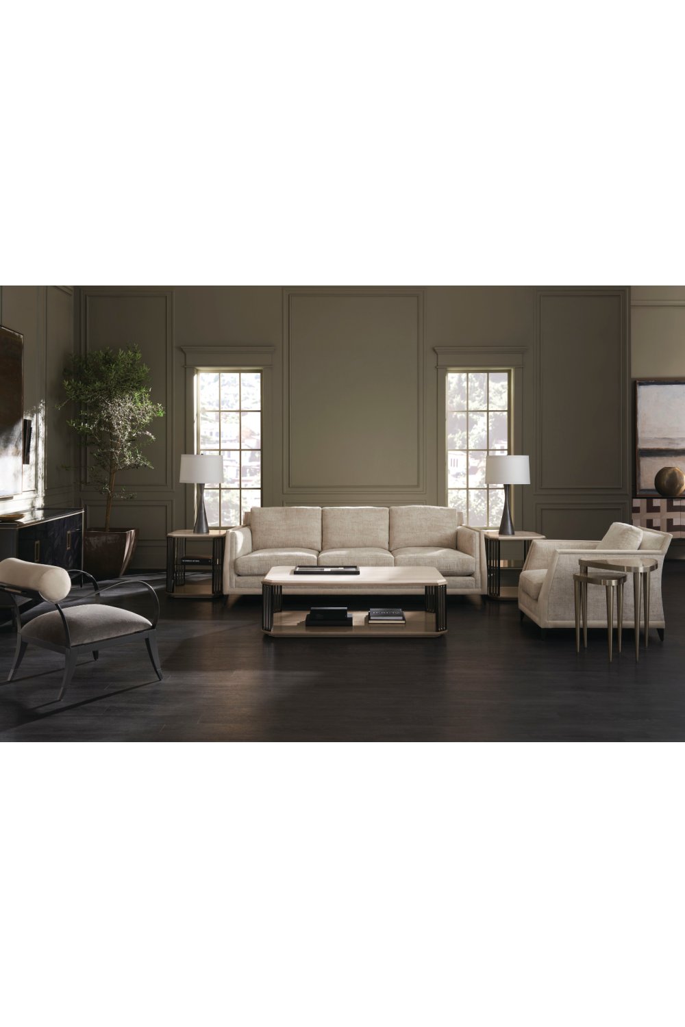 Bronze Glass End Table | Caracole Alloy | Oroa.com