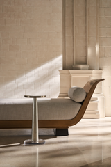 Wavy Glass Pedestal Side Table | Caracole Beyond | Oroa.com
