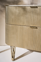Birch Reeded 2-Drawer Nightstand | Caracole True Love | Oroa.com