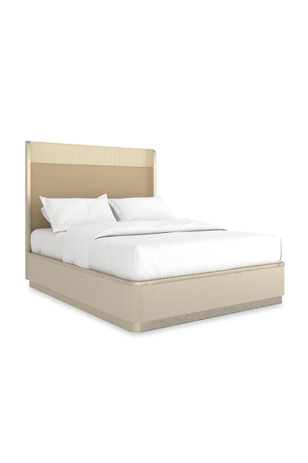 Gold Trim Reeded Queen Bed | Caracole Faill In Love | Oroa.com