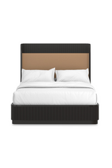 Gold Trim Reeded Queen Bed | Caracole Faill In Love | Oroa.com