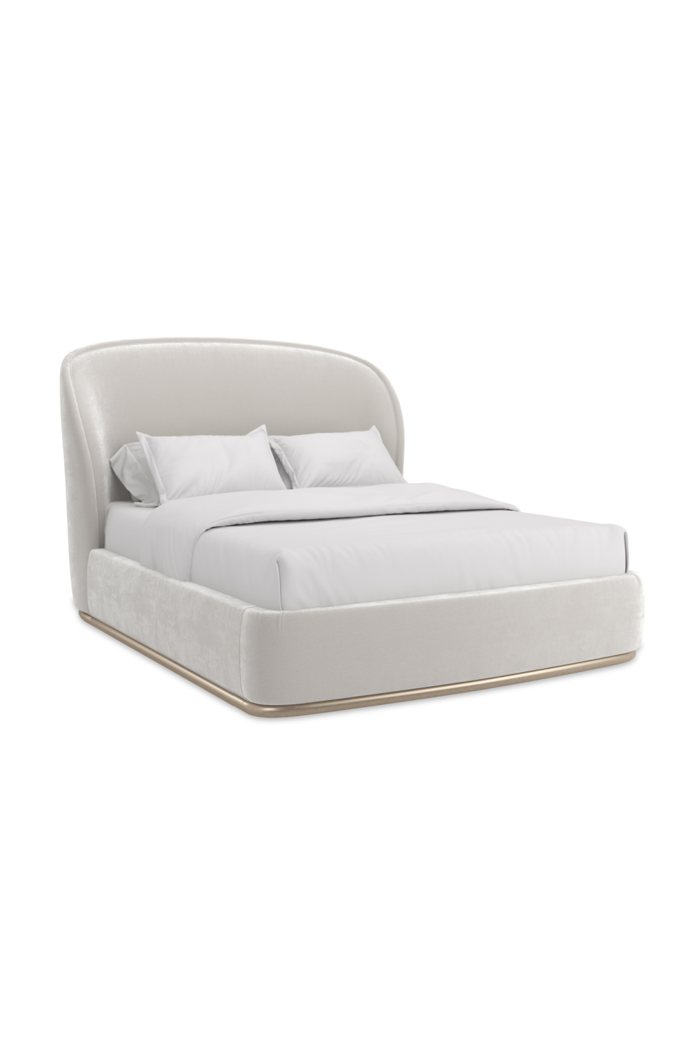 Curved Back Velvet Bed | Caracole Opal | Oroa.com