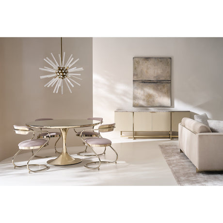Mirror Top Round Dining Table | Caracole Semper