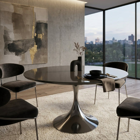 Mirror Top Round Dining Table | Caracole Semper