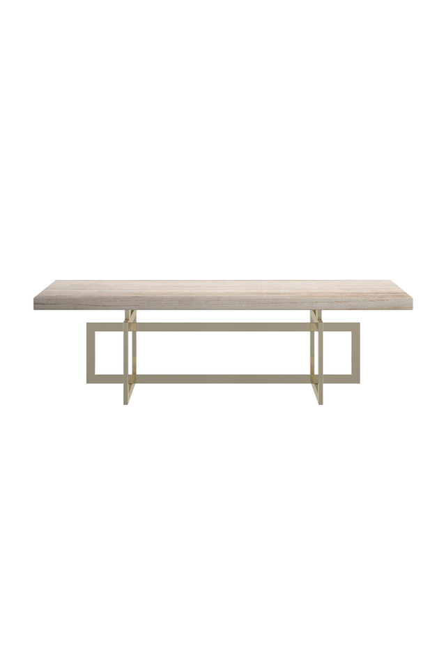 Geometrical Gold Base Coffee Table | Caracole Wish You Were Here | Oroa.com