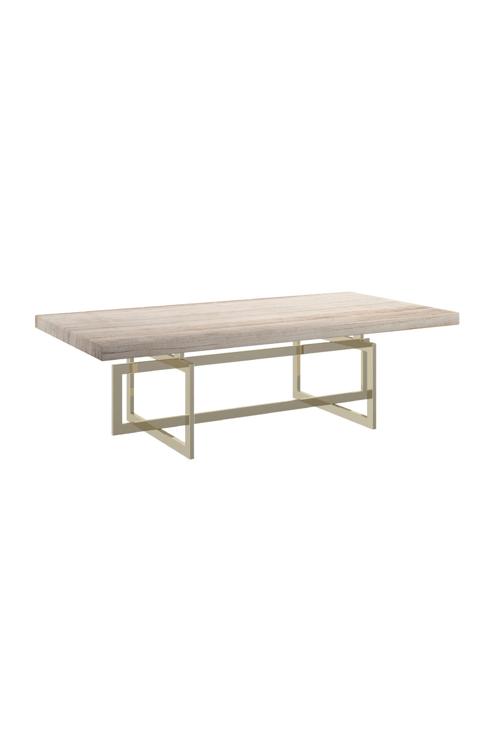 Geometrical Gold Base Coffee Table | Caracole Wish You Were Here | Oroa.com