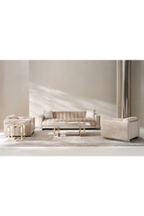 Geometrical Gold Base End Table | Caracole Wish You Were Here | Oroa.com