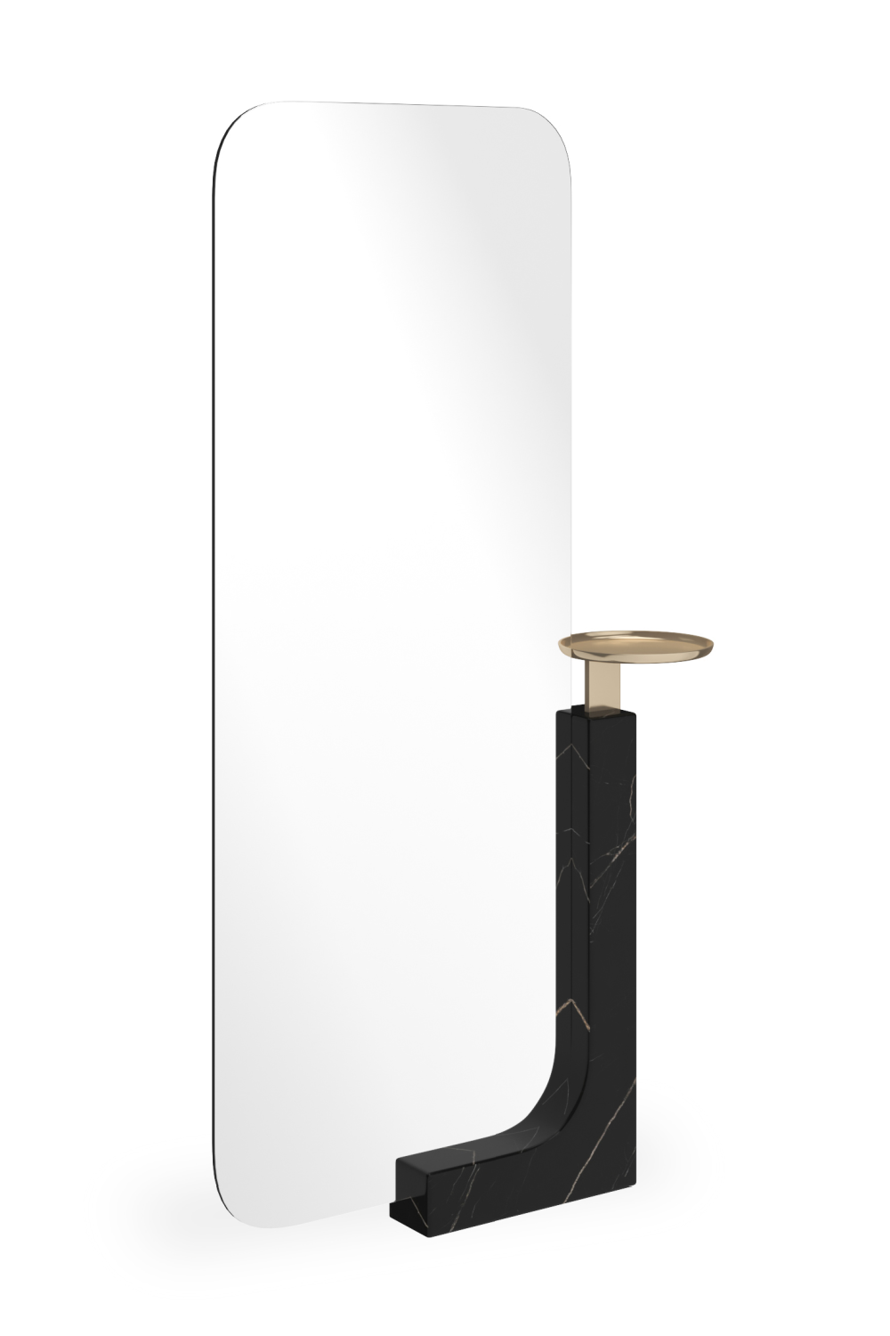 Black Marble Stand Floor Mirror | Caracole Overlap | Oroa.com