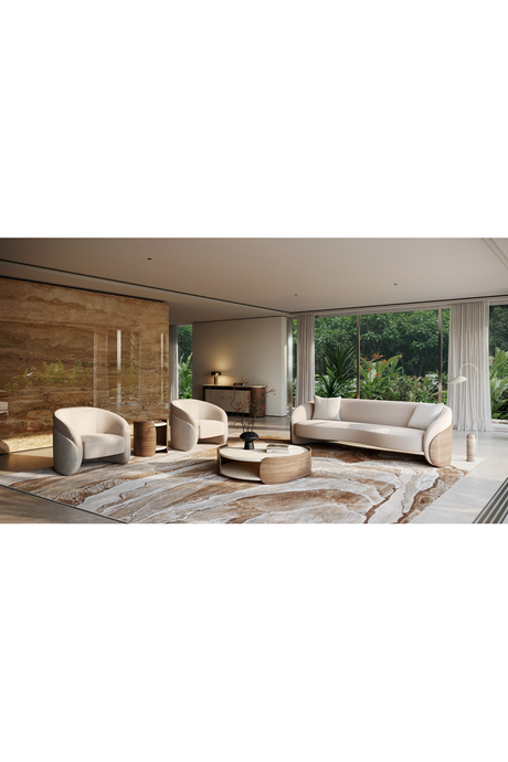 Travertine 1-Drawer Open Nightstand | Caracole Fleur | Oroa.com