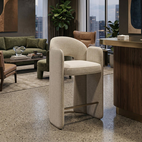 White Velvet Counter Stool | Caracole Overlap