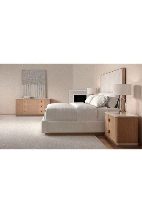 White Channel-Tufted Bed | Caracole Meet U In The Middle | Oroa.com