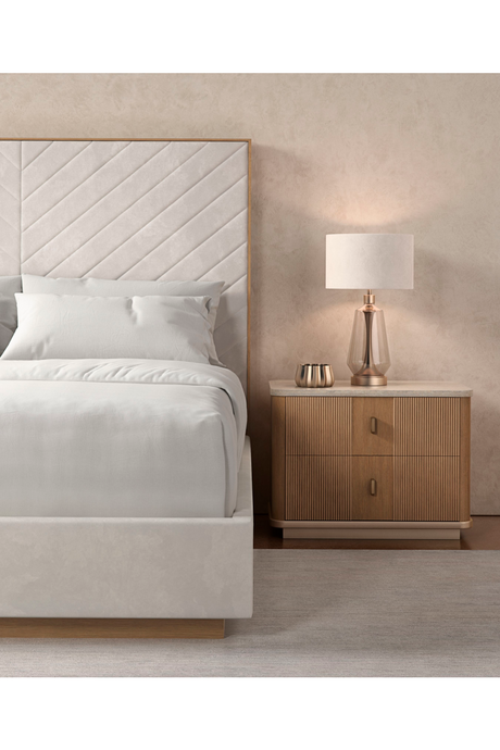 White Channel-Tufted Bed | Caracole Meet U In The Middle | Oroa.com