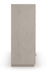 Taupe Slatted Oak 4-Drawer Chest | Caracole Clancy