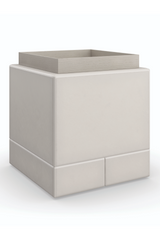 Taupe Leather Side Table | Caracole Bindi | Oroa.com