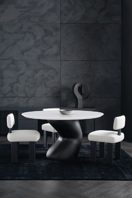 White Linen Modern Dining Chair | Caracole Perry | Oroa.com
