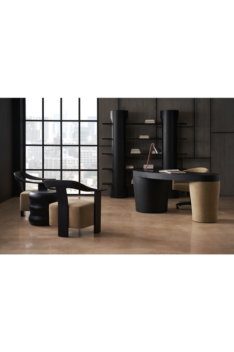 Suede Leg 3-Drawer Desk | Caracole Gus | Oroa.com