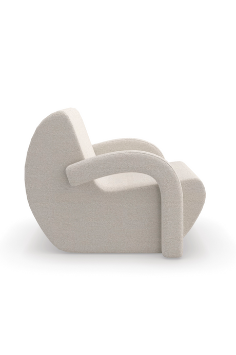 White Boucle Accent Chair | Caracole Leo | Oroa.com