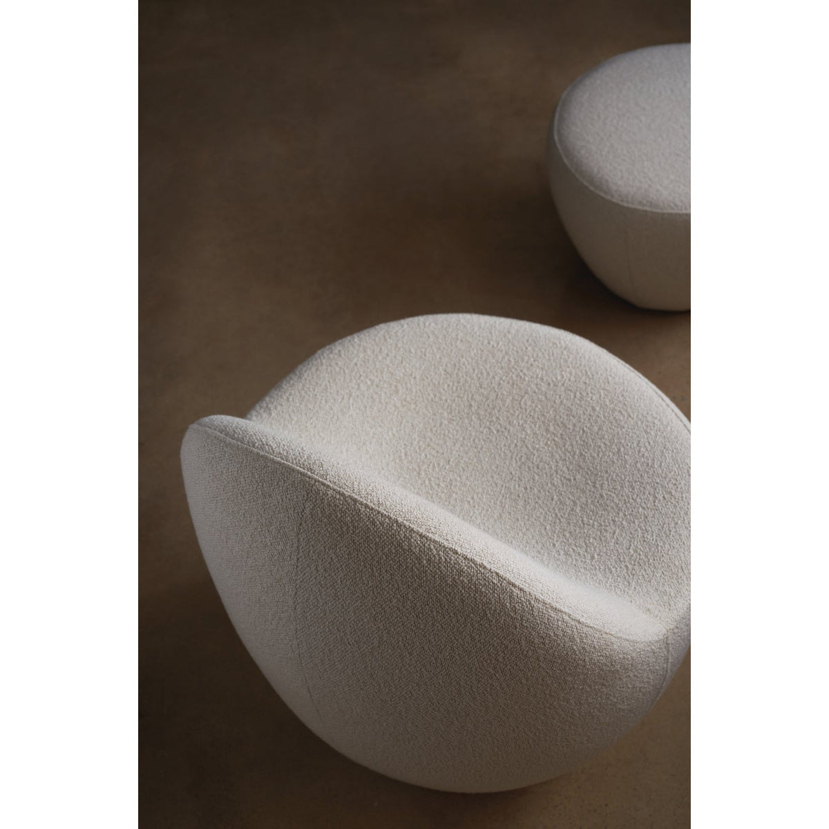 White Boucle Accent Chair | Caracole Noa