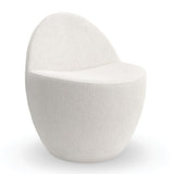 White Boucle Accent Chair | Caracole Noa