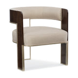Cream Curved Modern Accent Chair | Caracole Streamliner