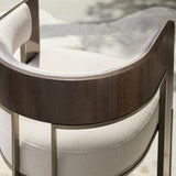 Cream Curved Modern Accent Chair | Caracole Streamliner