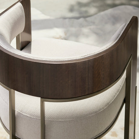 Cream Curved Modern Accent Chair | Caracole Streamliner
