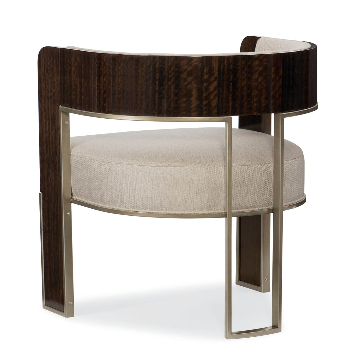 Cream Curved Modern Accent Chair | Caracole Streamliner