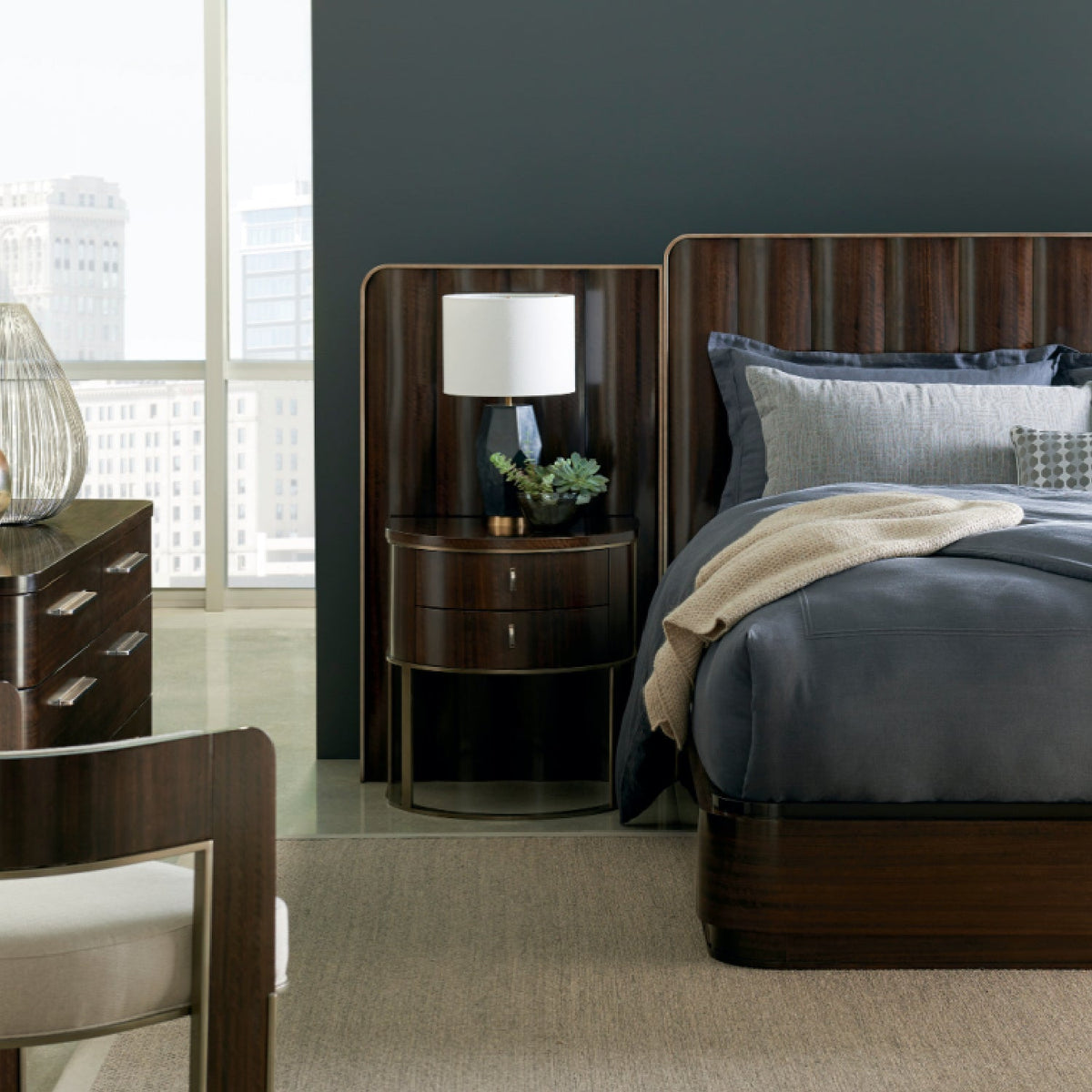 Semi-Circular Nightstand | Caracole Moderne