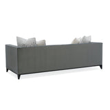 Gray Velvet Tufted Sofa | Caracole Grace