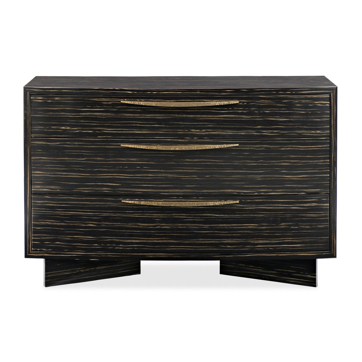 Striated Black 3-Drawer Dresser | Caracole Vector