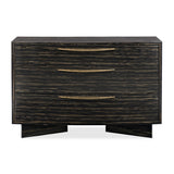 Striated Black 3-Drawer Dresser | Caracole Vector