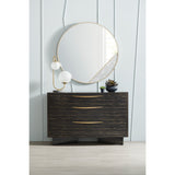 Striated Black 3-Drawer Dresser | Caracole Vector