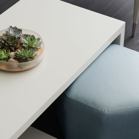 Gray Open-Storage Coffee Table | Caracole Expressions