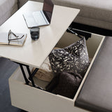 Taupe Lift-Top Coffee Table | Caracole Repetition